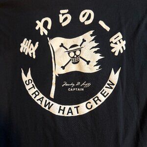 One Piece Men’s XL T-Shirt – Black Skull & Crossbones Graphic